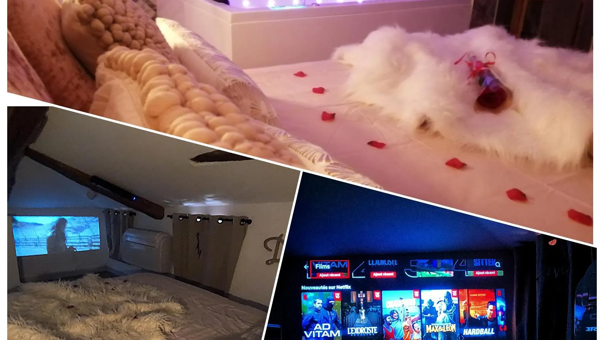 Escapadeveyloise-Nuit Romantique-Spa-Cine-Champagne location